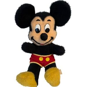 Vintage Mickey Mouse Plush Walt Disney Disneyland California Stuffed Toy 60s 70s